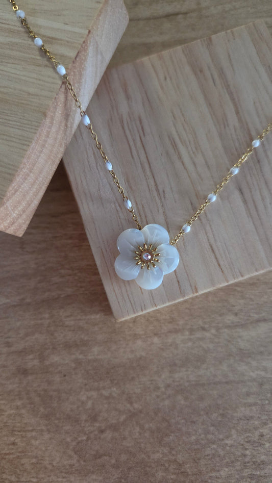 Collier fleur scintilbijoux
