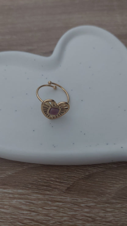 Bague cœur scintilbijoux