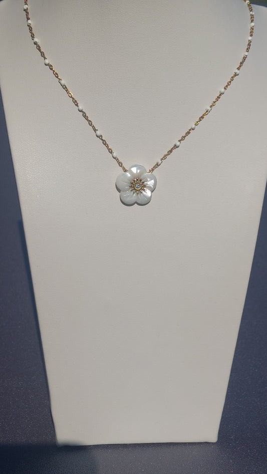 Collier fleur scintilbijoux